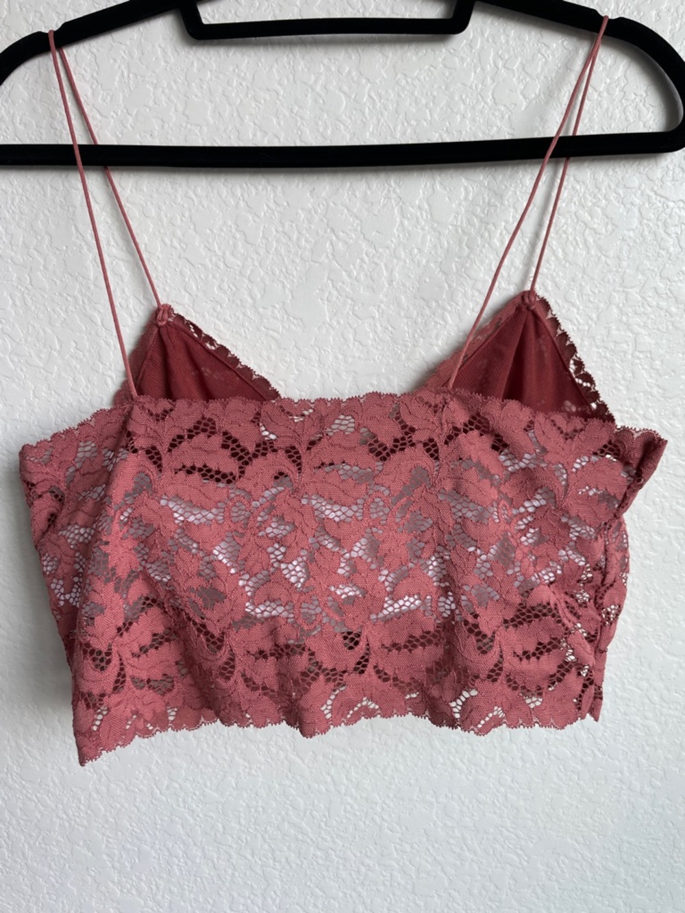 Free People Floral Lace Bralette - Rose Women’s Medium - Picture 5 of 13
